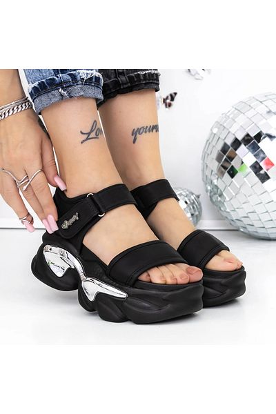 mei Sandale Dama cu Platforma 3WL222 Negru | Mei