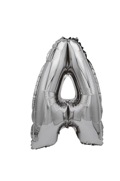 Balon Metalized foil balloon, letter A, 80 cm, Silver