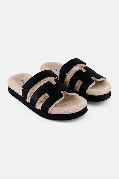 Steve Madden Kids Girl Velcro Closure Sanals, Black