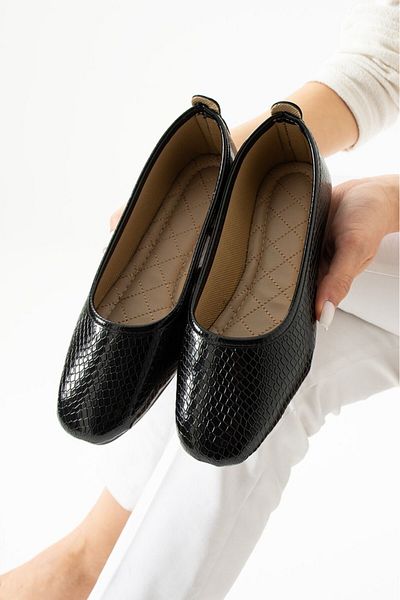 BYRAMSE Hana Trend Flat Patent Leather Women's Flat Shoes Office Shoes Home Shoes