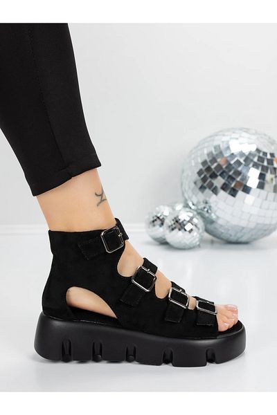 mei Sandale Dama cu Platforma 5HXS17 Negru | Mei
