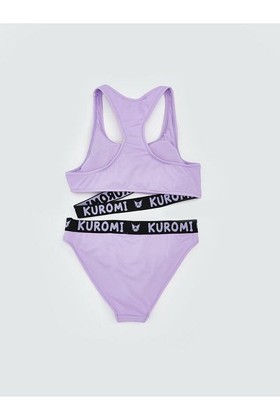 LC Waikiki Lilac Kuromi Printed Uv Protection Girl's Bikini
