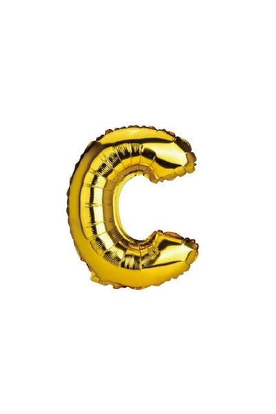 OEM Metallic foil balloon, gold, 40 cm, letter C