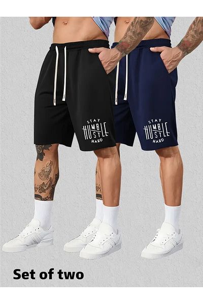 DAXİS Sportwear Company Ανδρικά σορτς με στάμπα Advantage Pack 2 - Ανδρικά σορτς με χαλαρή εφαρμογή