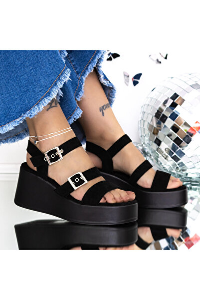 mei Sandale Dama cu Platforma 3GZ70 Negru | Mei