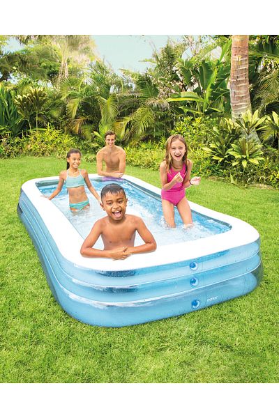 Intex Swim Center Inflatable Family Pool - Light Blue 3.05m X 1.83m X 56cm