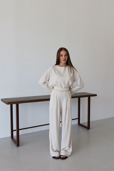 Laluvia Σετ παντελονιού Natural Marisol Blouse - 8760