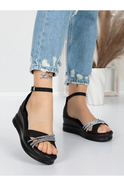 mei Sandale Dama cu Platforma 5LM3 Negru | Mei