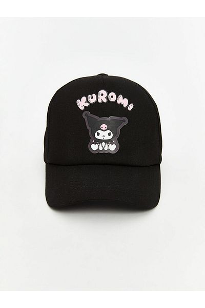 LC Waikiki Black Kuromi Printed Girl's Cap Hat