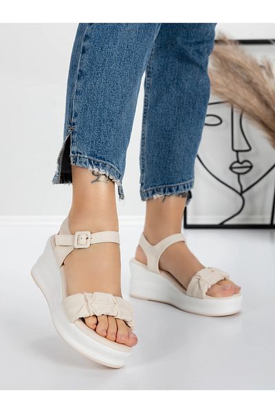 mei Sandale Dama cu Platforma 5LM2 Bej | Mei