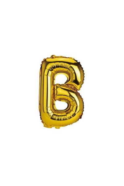 OEM Metalized foil balloon, gold, 40 cm, letter B
