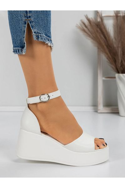 mei Women's Platform Sandals 5SY17 White | Mei