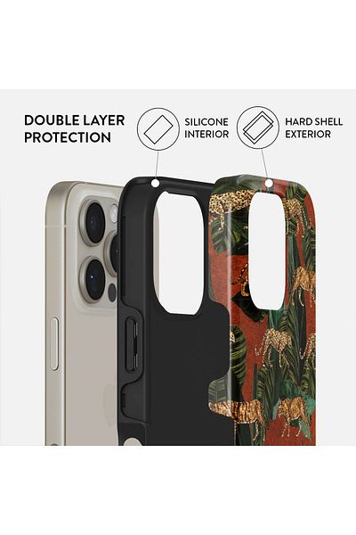 BURGA Phone Case Compatible iPhone 16 PRO MAX Hybrid 2-Layer Hard Shell Silicone Protective Case