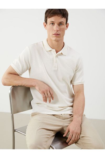 LC Waikiki New Season Polo Neck Combed Cotton Men's T-Shirt - S5Pi77Z8
