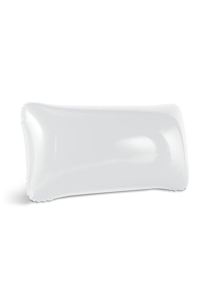 dalimag Inflatable beach and camping pillow made of PVC, 31 x 18 x 13 cm, white, Dalimag