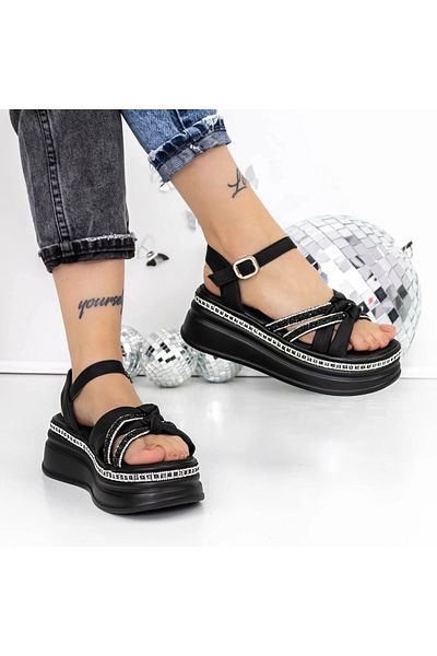 mei Sandale Dama cu Platforma 3WL217 Negru | Mei