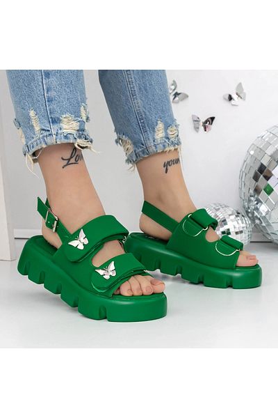mei Sandale Dama cu Platforma 3HXS61 Verde | Mei
