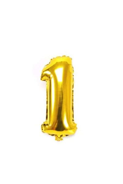 OEM Balon din folie metalizată, auriu, 40 cm, cifra 1