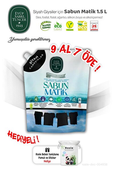 Eyüp Sabri Tuncer Eyüp Sabri Siyah Çamaşırlar 9 AL 7 ÖDE Sıvı Sabun Matik 1.5...