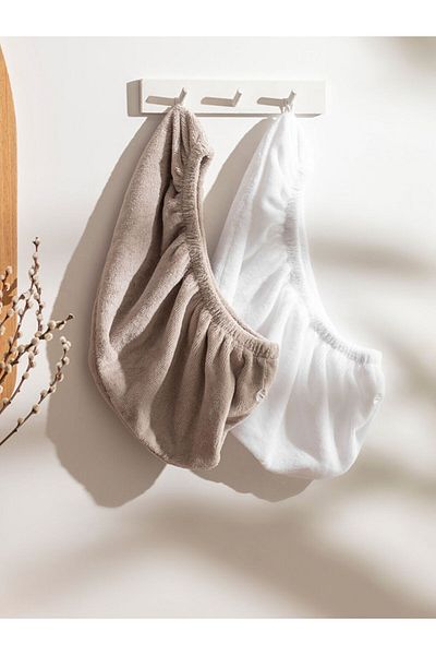 LC Waikiki Gray Elastic Women's Hair Towel Set of 2
