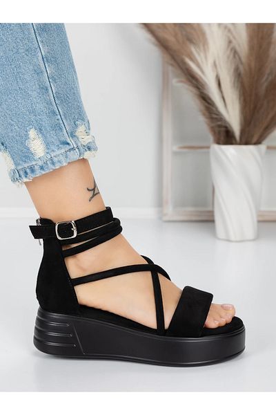 mei Sandale Dama cu Platforma 5GZ10 Negru | Mei