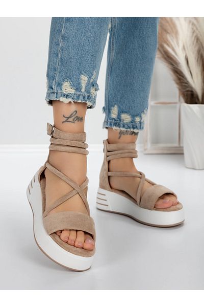 mei Sandale Dama cu Platforma 5GZ10 Bej | Mei
