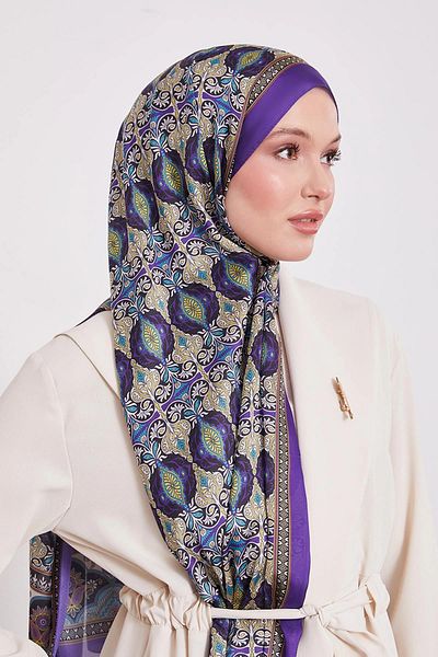Levidor Reflection Pattern Indian Silk Shawl