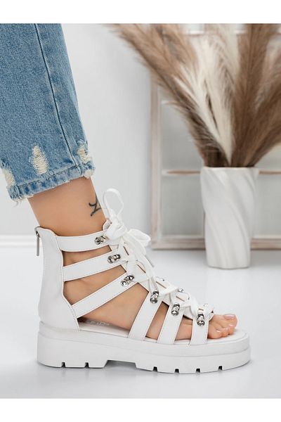 mei Women's Platform Sandals 5HXS13 White | Mei