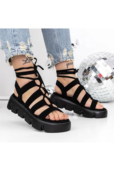 mei Sandale Dama cu Platforma 3HXS63 Negru | Mei