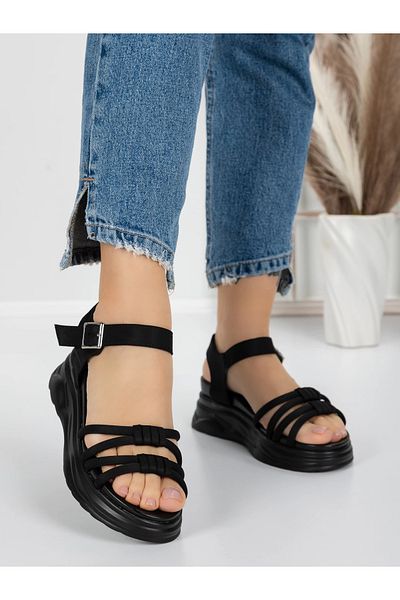 mei Sandale Dama cu Platforma 3H18 Negru | Mei