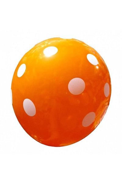 OEM Set 5 baloane latex, 35 cm, portocaliu cu buline albe