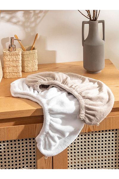 LC Waikiki Gray Elastic Women's Hair Towel Set of 2