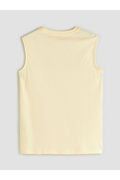 LC Waikiki Ανδρικό αμάνικο μπλουζάκι με στάμπα New Season Crew Neck - S5QL03Z8