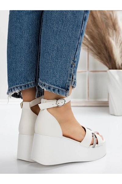 mei Women's Platform Sandals 5SY8 White | Mei
