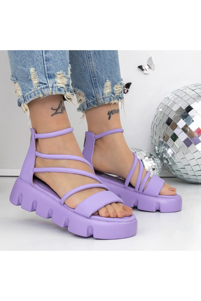 mei Sandale Dama cu Platforma 3HXS62 Mov | Mei