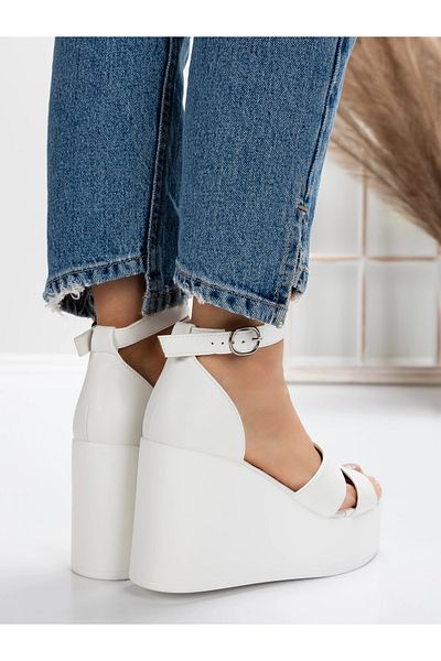 mei Women's Platform Sandals 5SY9 White | Mei