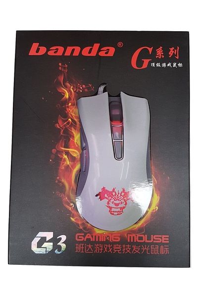 Banda Mouse Banda USB [ G3-B ] GAMING 6D - BLACK - LED
