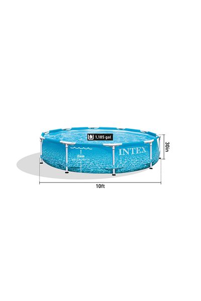 Intex Beachside Metal Frame 10ft x 30inchAbove Ground Pool