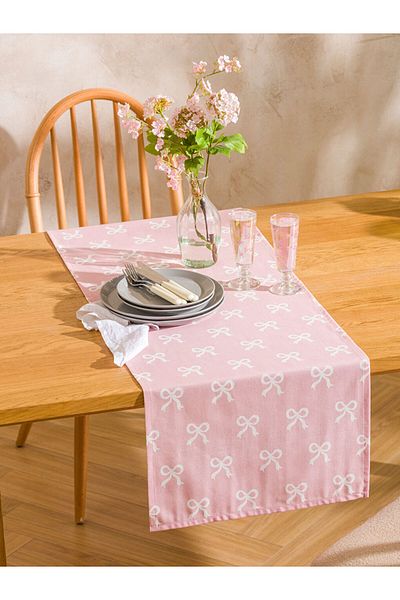 LC Waikiki Pink Bow Patterned Runner 45X150 cm