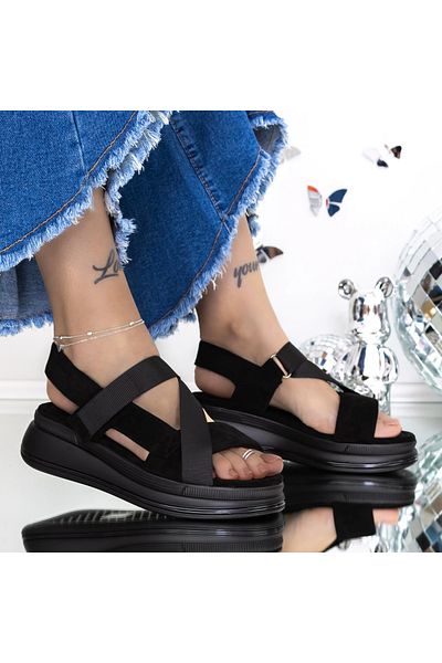 mei Sandale Dama cu Platforma 3GZ65 Negru | Mei