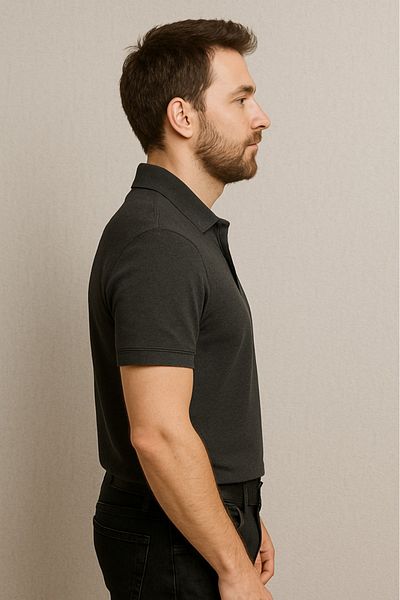 DAKSEL Ανδρικό μπλουζάκι Basic καλοκαιρινό κοντομάνικο καπνιστό γιακά πόλο