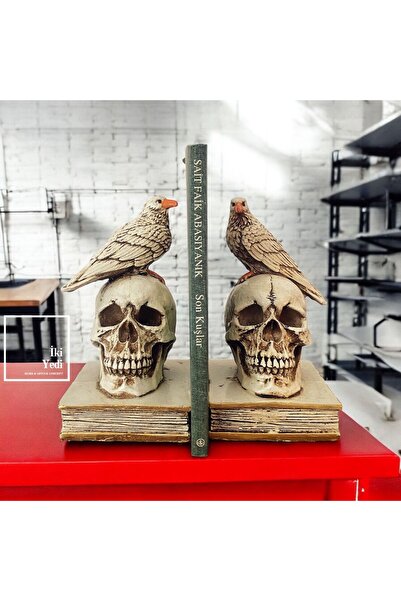 77 Kuş Figürlü Kurukafa Kitap Tutucu – Dekoratif Kitap Stoperi Ev Ofis Hediye...