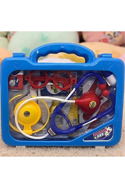 rexa مجموعة لعب الطبيب في حقيبة سفر - لعبة مجموعة أدوات طبية للأطفال مع ملحقاتها