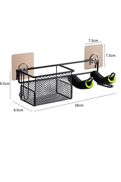 OEM Hair dryer holder, 28 x 8.5 x 8.5 cm, metal, sponge, black