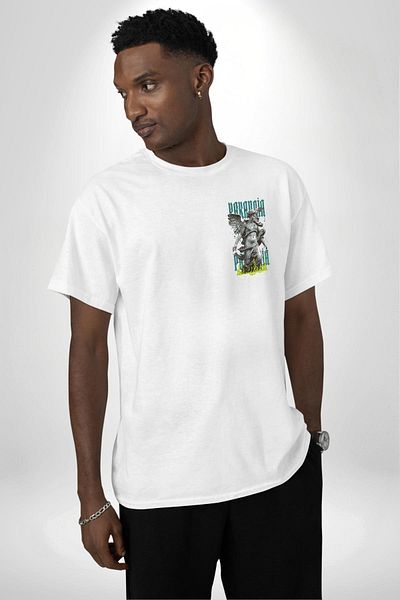 Angemiel Complex Mind Truth and Hallucination White Oversize Women Men Front Minimal Printed T-Shirt