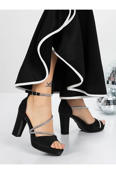 mei Sandale Dama cu Toc si Platforma 3XKK113 Negru | Mei
