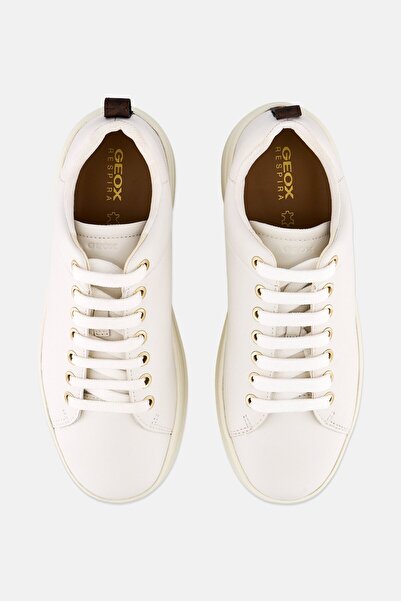 Geox Women Lace Up Casual Shoes, White