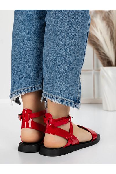 mei Women's Sandals with Low Sole 5SY5 Red | Mei