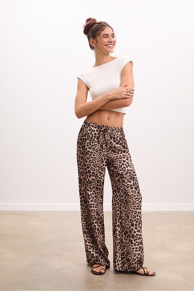 Stradivarius Flowing satin trousers