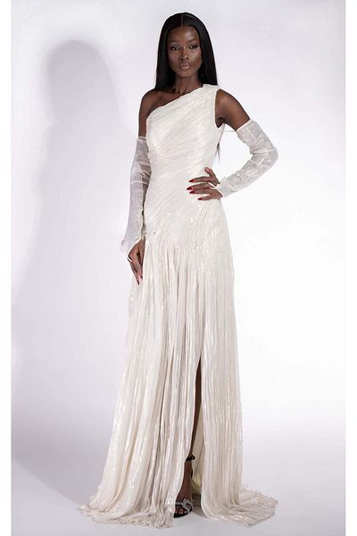 BOGAS Women's Long Cream Penye Dress